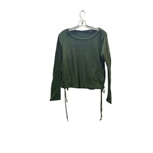YMI Collection Green Thermal side tie up women's top sz XL